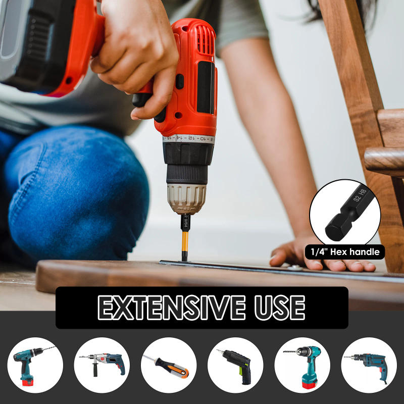 Description Picture 6 of item20Pcs Hex Head Allen Wrench Power Drill Bit Set 1/4in Screwdriver SAE Metric S2 Alloy Steel Screw Driver Extension Adapter