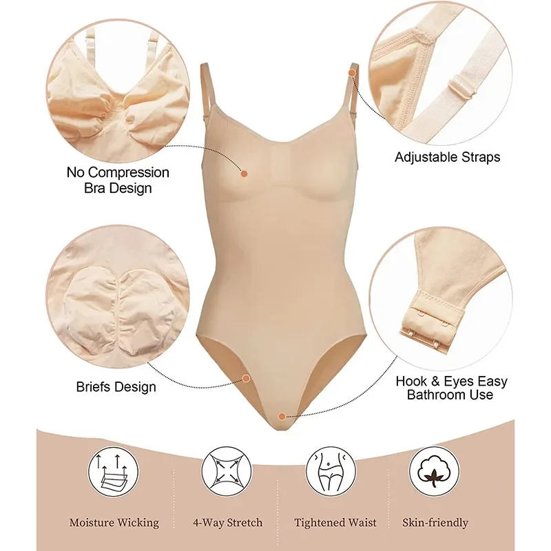 Description Picture 6 of itemBodysuit Shapewear Women Full Body Shaper Tummy Control Hip Butt Lifter Corset Thigh Reductive Slimming Waist Trainer Underwear