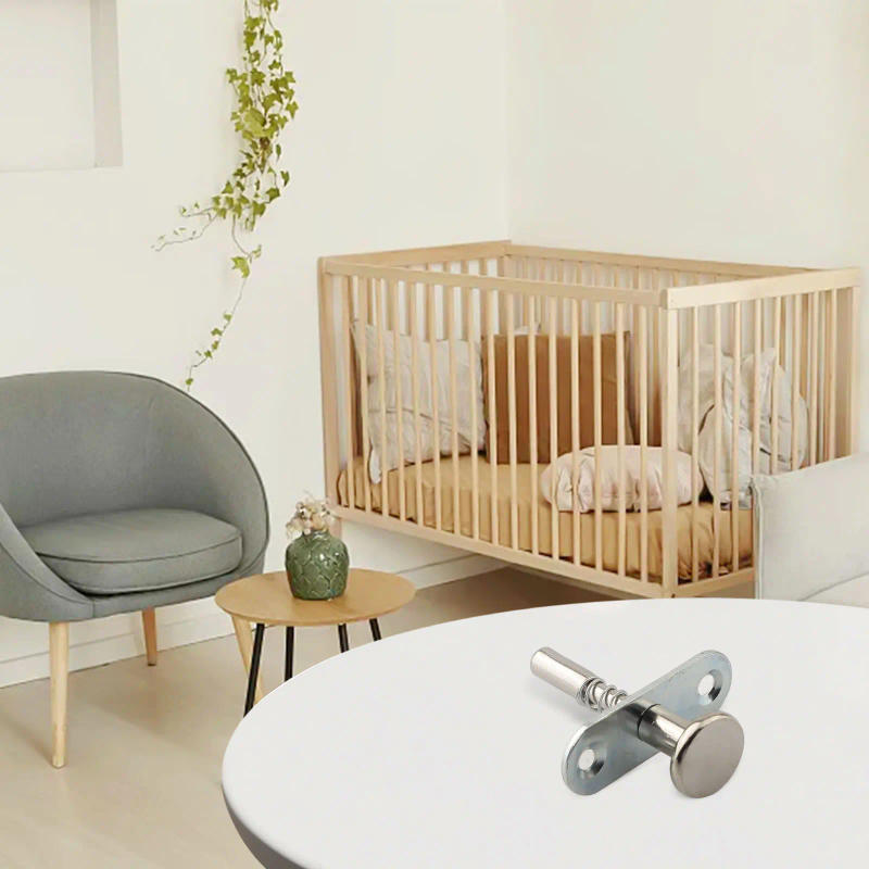 Description Picture 2 of itemPlunger Latches 6.5x45mm/0.26x1.77inch Steel Spring-Loaded Bolt Plunger Spring Latch Cabinet Hinges Hardware Accessories