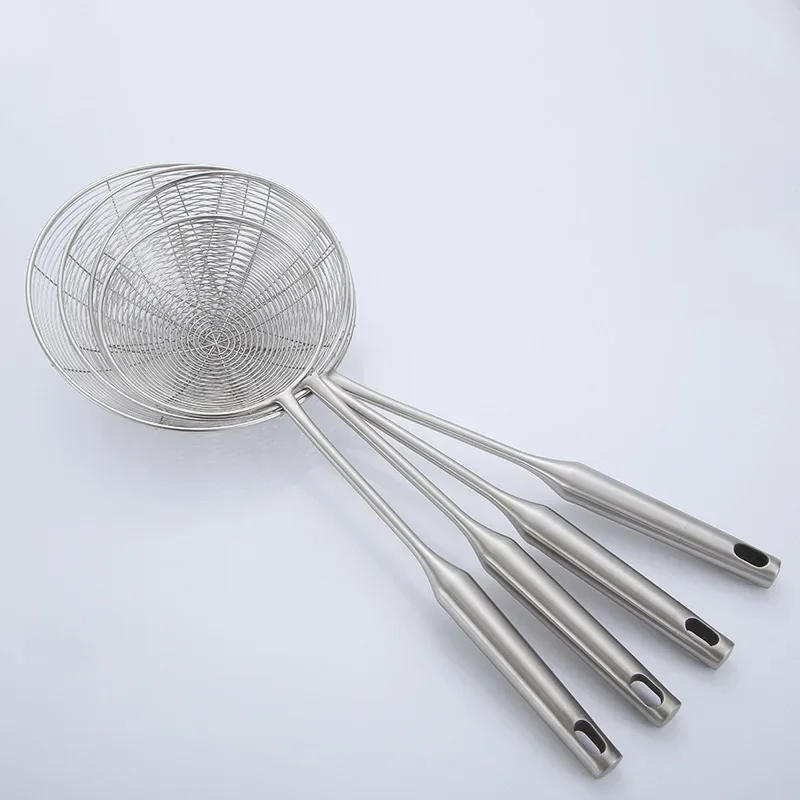 Description Picture 6 of item304 Stainless Steel Spider Strainer Skimmer Ladle for Cooking & Frying, Wire Mesh Spoons with Long Handle - Kitchen Gadgets