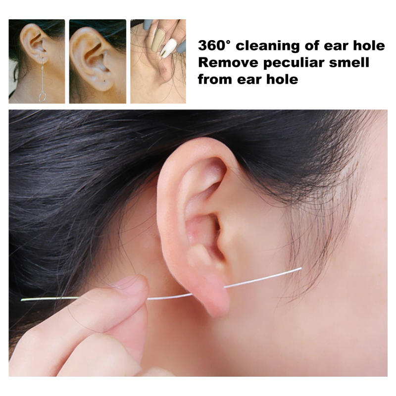 Description Picture 6 of item70pcs 15ml Pierced Ear Hole Floss Odor Removal Earrings Hole Cleaning Solution Liquid Ear Care Cleaner Kit