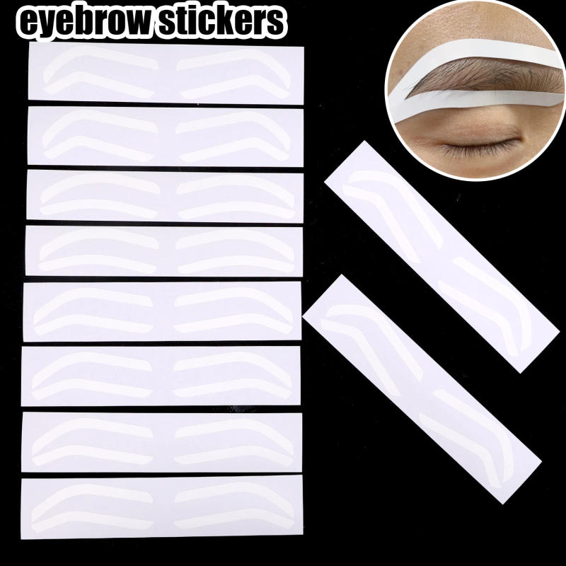 Description Picture 6 of item10pcs Disposable Eyebrow Design Stencil Stickers Eyebrow Tattoo Tint Airbrush Auxiliary Sticker for Brows Shaping Brows Template