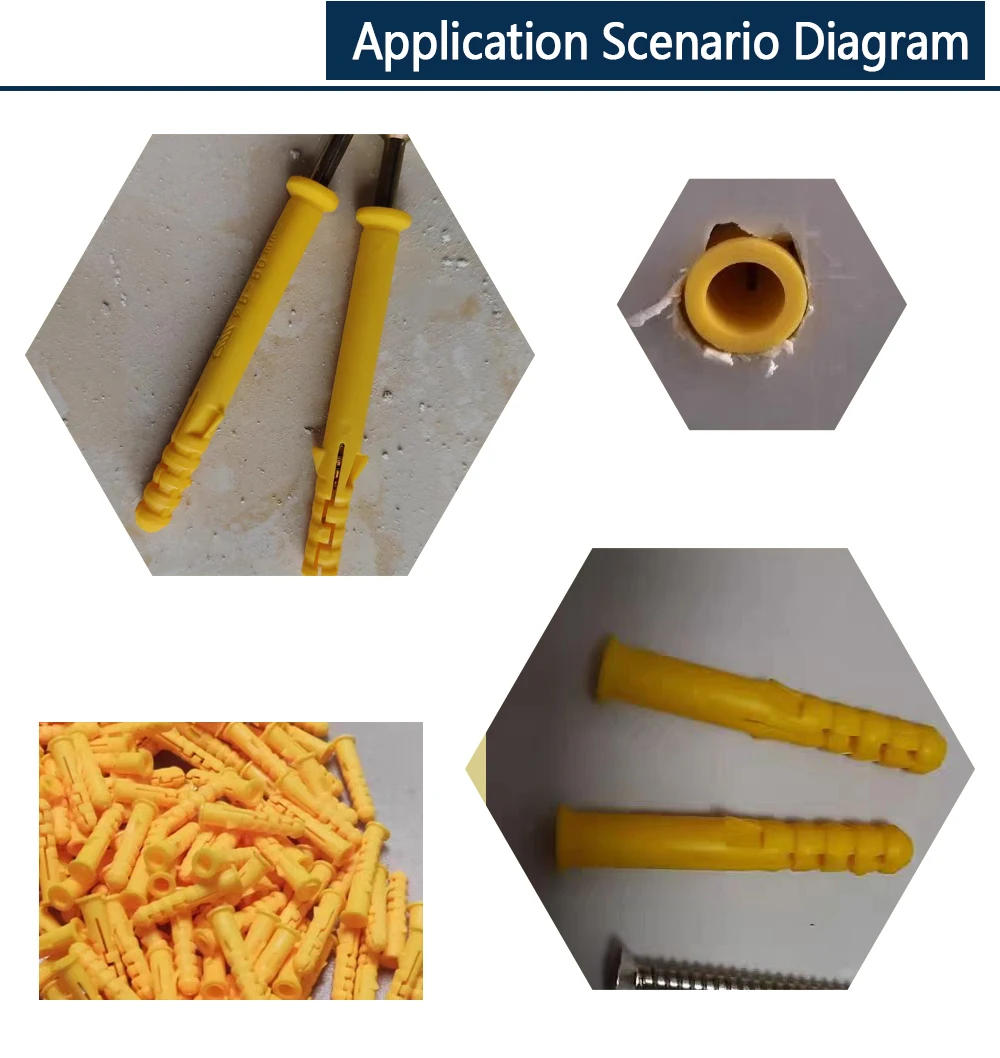 Description Picture 6 of itemM6 M8 M10 Yellow Plastic Expansion Pipe Column Concrete Wall Plug Frame Fixing Tube Anchors for to the Fixed on Drywall 20pieces