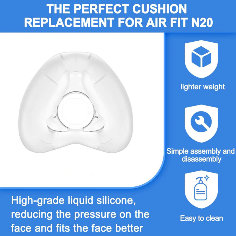 Description Picture 5 of itemCPAP Silicone Nasal Mask Replacement Cushion-2 pcs,Compatible Airfit N20,Enhance Sleep Quality with Snug Fit on Original Frame