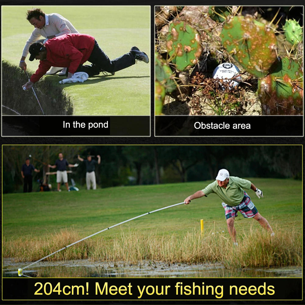 Description Picture 3 of itemGolf Ball Pick Up Tools Telescopic Golf Ball Retriever Catcher Golf Training Aids Automatic Locking Scoop Picker Golf Ball