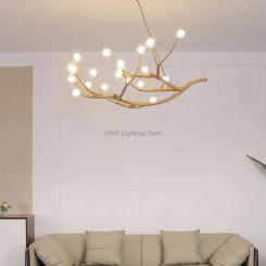 Retro Design Glass Bubble Resin Pendant Light Restaurant Kitchen Bedroom Art Ceiling Chandelier Home Decoration  LED Lamps