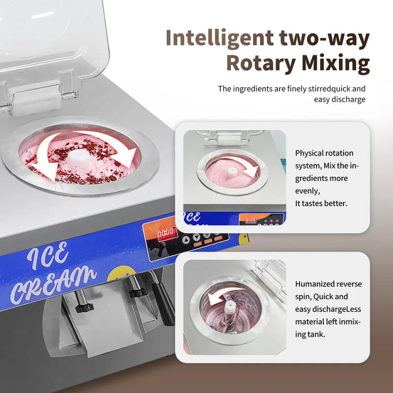 Description Picture 6 of itemXEOLEO Automatic 24L/H Italian Hard Ice Cream Machine 2200W 6L Night Keep Fresh Gelato Ice cream Making Machine Batch Freezer