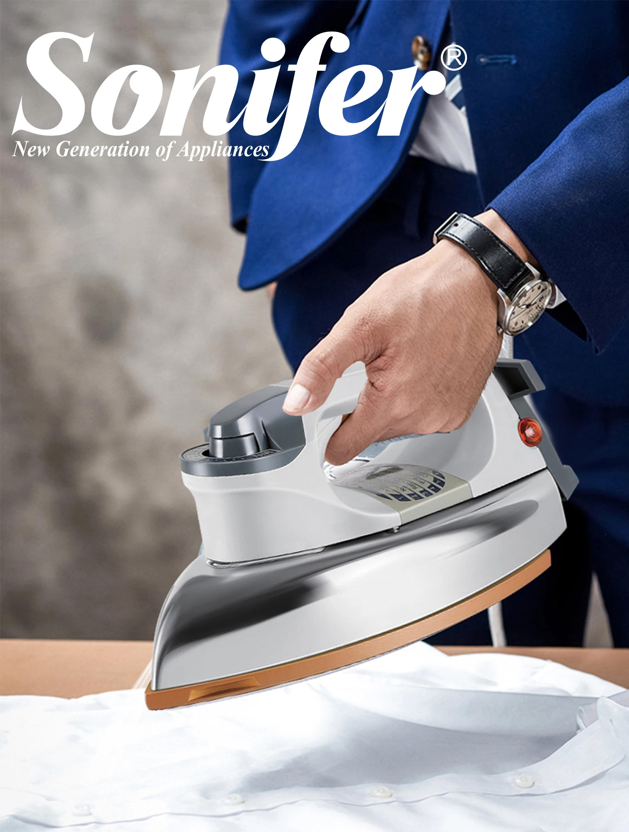 Description Picture 2 of itemElectric Dry Iron For Clothes 1200W Household Fabric Ceramic Soleplate Electric Iron Ironing Fast-heat For Clothes Sonifer