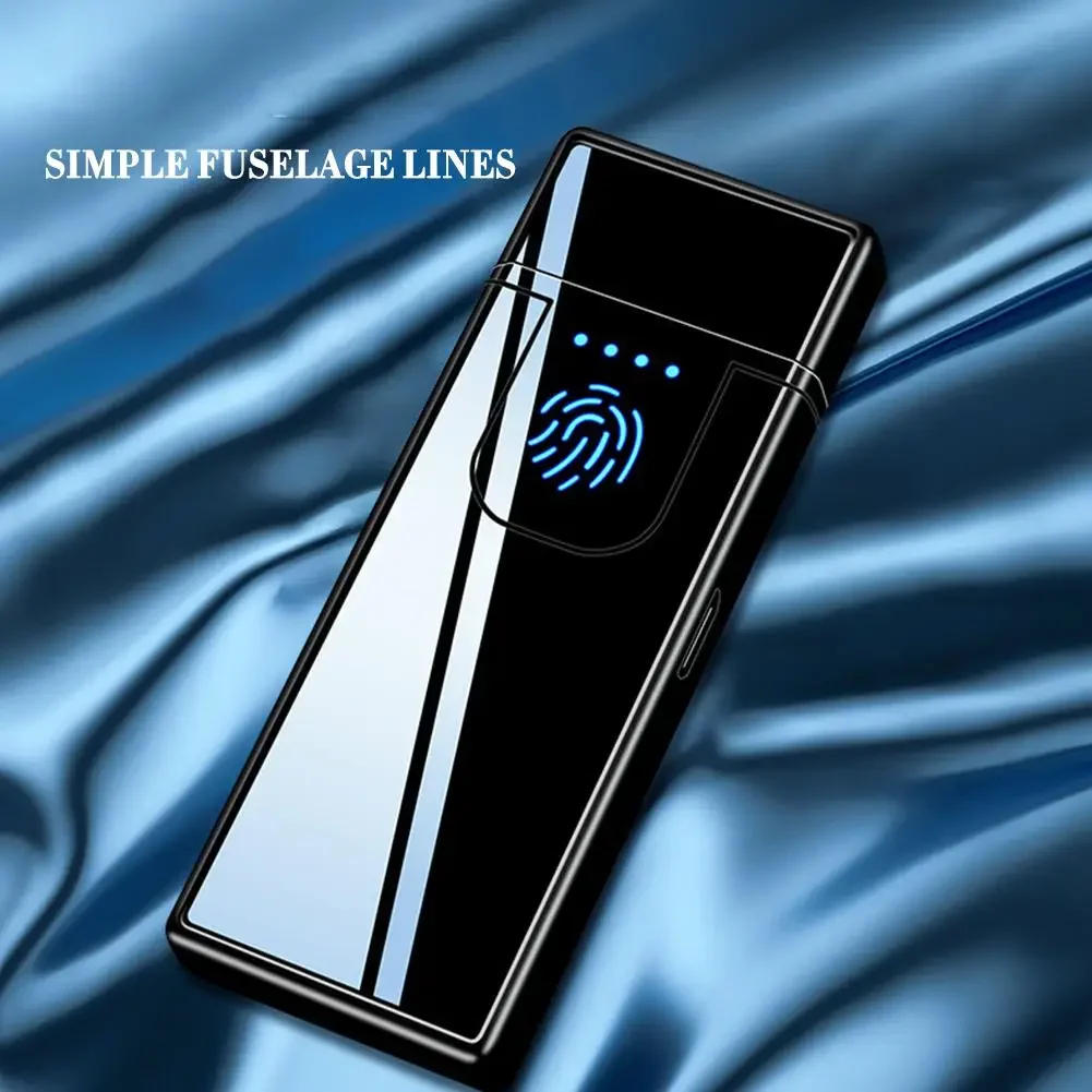 Description Picture 6 of itemPlastic Touch-Sensitive Electric Lighter Usb Rechargeable Windproof Tool Men'S Gift Double-Sided Smoking Ultra-Thin