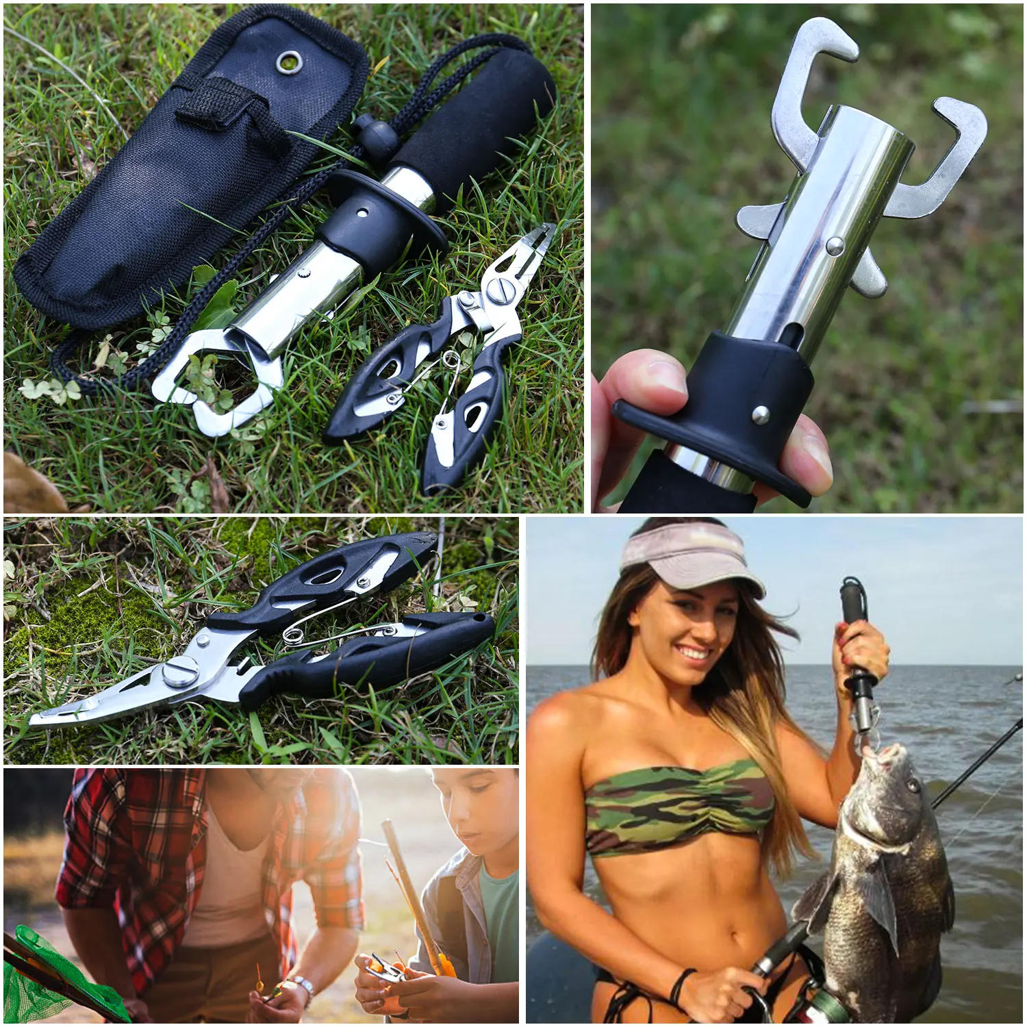 Description Picture 5 of itemSougayilang Fishing Tongs and Stainless Steel Fish Hook Remover Fish Controller Set High-quality Fishing Gear Tools Pesca