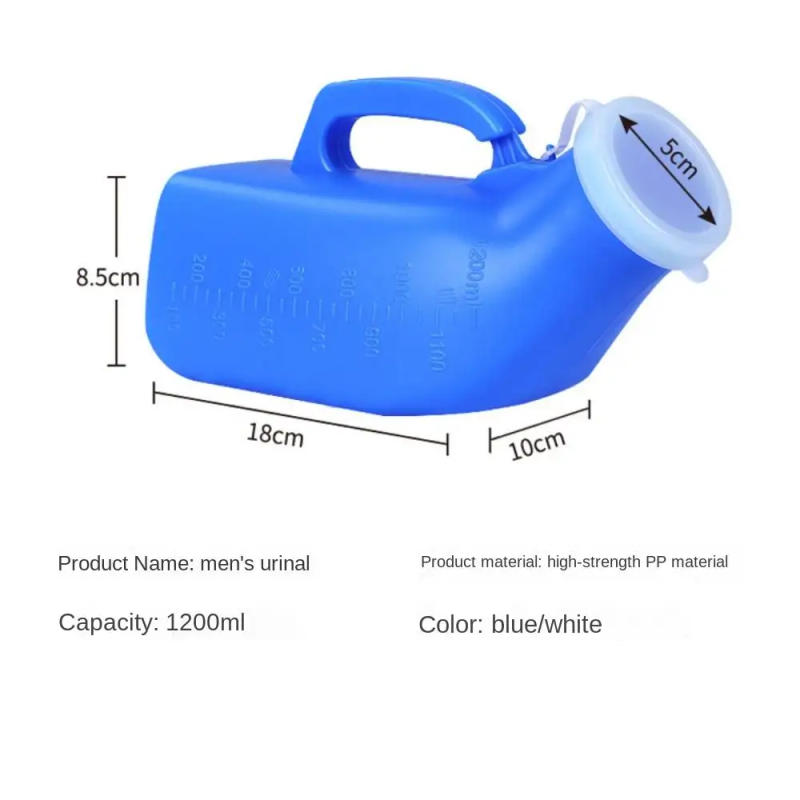 Description Picture 3 of itemPortable Night Toilet Large Capacity 1200ml Urinal Storage Pe Handle Urinal Mobile Urinal For Men