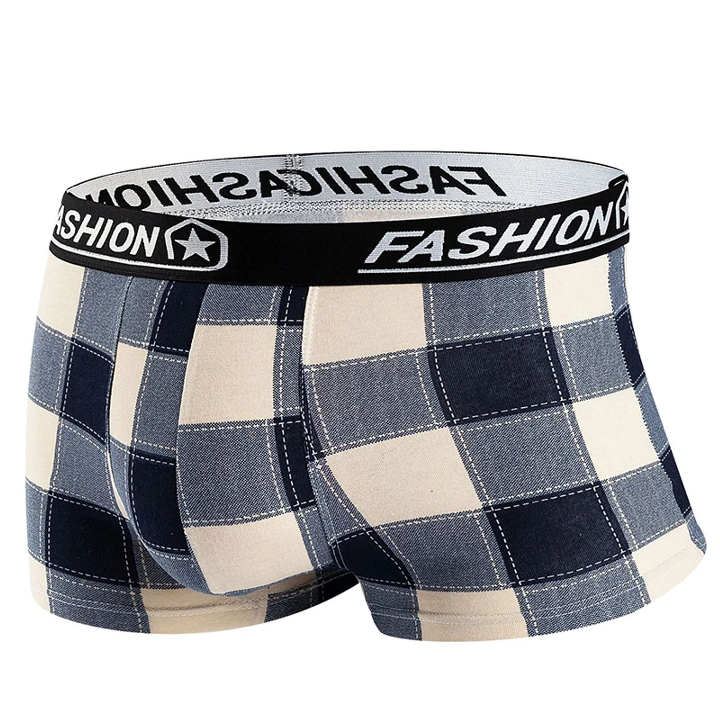 Description Picture 5 of item4pcs Men's Underwear New Style Men Boxer Shorts Fashion Men Panites Plus Size Underwear Summer Sexy Breathable Plaid Underpants