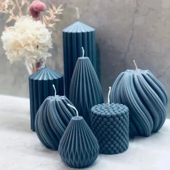 3D Spiral Striped Silicone Mold for DIY Scented Candles, Clay Crafts, Wax, Resin Casting - Irregular Shape Candle Mold
