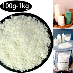 100g-1kg Natural Soy Wax Flake Scented Candle Raw Material DIY Candle Making Handicraft Supplies Wax 100% Additive-free Pure Wax