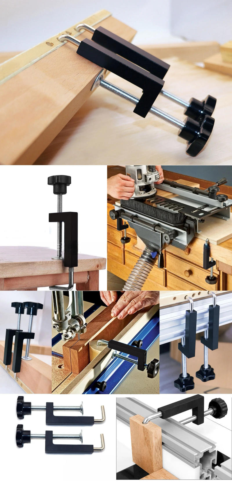Description Picture 5 of itemWoodworkPro 90° Triangle Ruler with Positioning Block Right Angle Clamp Frame Clamp G-Clamp and Precision Woodworking Tools