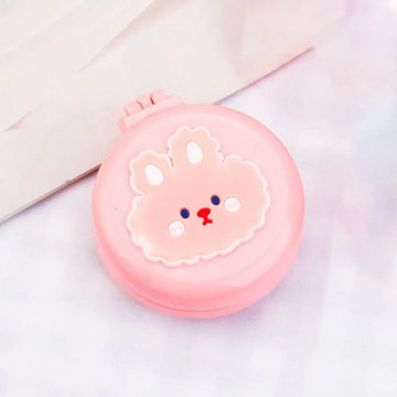 Cartoon Air Cushion Comb Mirror Portable Folding Styling Tools Hair Care Head Massage Small Round Comb Girl