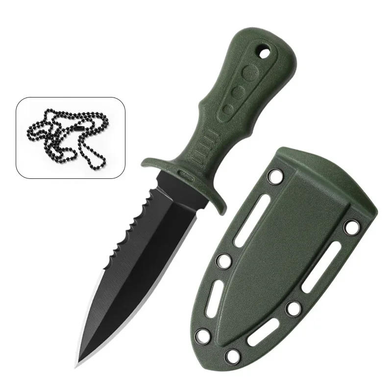 Description Picture 5 of itemPortable Mini Tactical Knife Necklace Multipurpose Stainless Steel Cutting Knives Outdoor Camping Self Defense Survival Tools