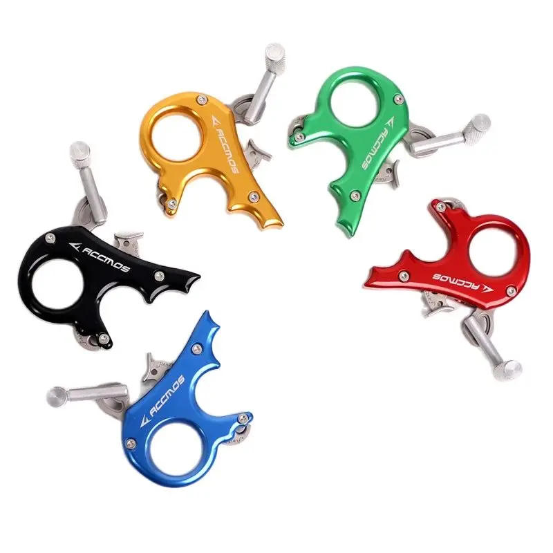 Description Picture 4 of itemACCMOS 3 Finger Stainless Steel Archery Grip Caliper Release Aid Thumb Handle Caliper Dispenser For Compound Bow Hunting Shootin