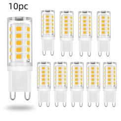 10 Pcs Brightest G9 LED Lamp AC220V 33D LED Ceramic SMD2835 LED Bulb Warm/Cool White Spotlight Replace Halogen Light Wholesale
