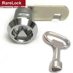 Cabinet Cam Lock Speical Triangle Key for Train Light Box Subway Substation Rarelock JA54 H