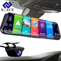 Dash Cam 10 Inch Touch Screen Car DVR Android 8.1 ADAS Full HD 1080P 4G Streaming Media Rearview Mirror Video Recorder