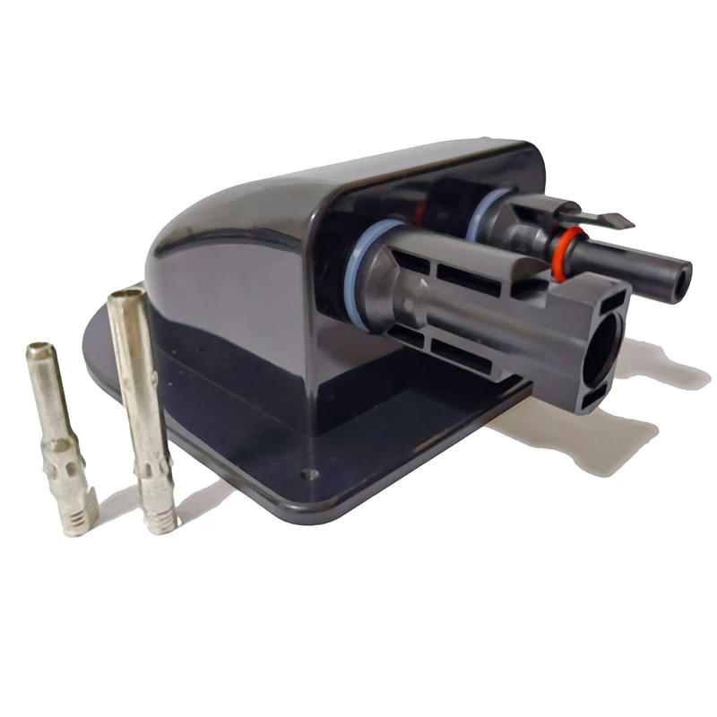 Description Picture 4 of itemSolar Panel Double Hole Wire Cable Entry Gland Sealing Box Curved Cable Connector Waterproof For RV Caravan