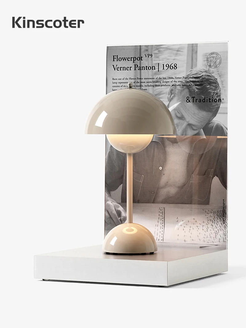 Description Picture 2 of itemScandinavian Retro Mushroom Table Lamp 3Pole Dimming Rechargeable Touch Control LED Desktop Night Light for Bedside Home Bedroom