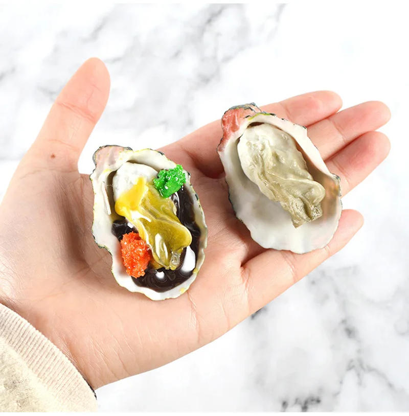 Description Picture 6 of itemArtificial Oyster Scallop Fake Food Simulation Model Barbecue Ornaments Window Decor Kitchen Photography Props Decoration