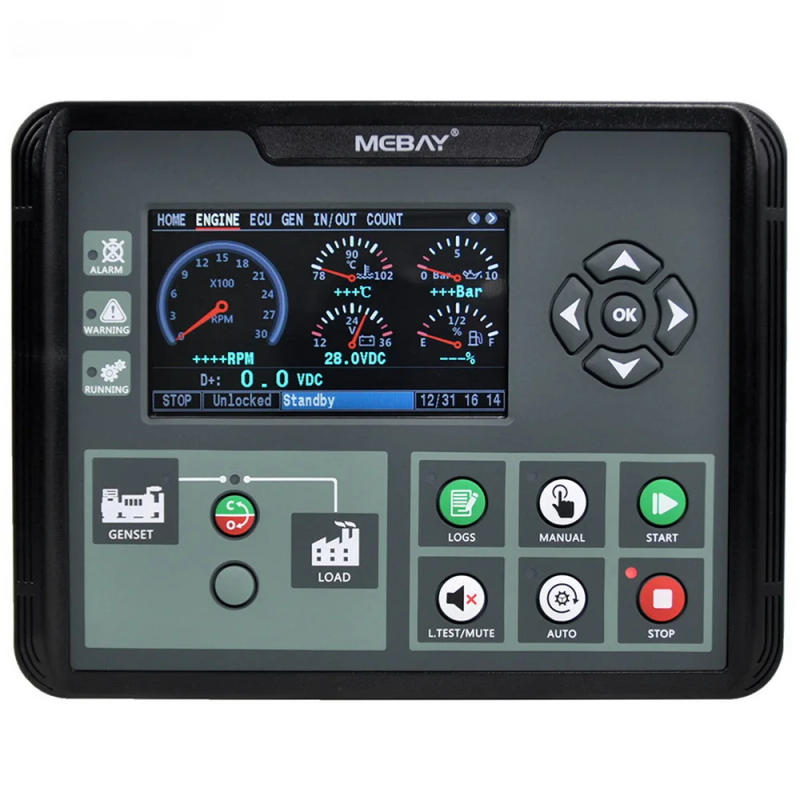 Description Picture 2 of itemoriginal DC70D DC72D DC72DR Generator Set Controller for Diesel Gasoline Gas Genset Parameters With 4.3" LCD Screen Display