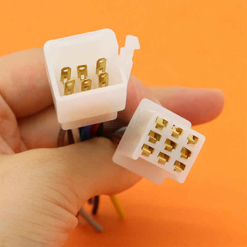 Description Picture 5 of item1Set 2.8mm 1/2/3/4/6/9Pin Electrical Automotive Quick Connector Male Female Socket Cable Terminal Plug For Motorcycle Ebike Car