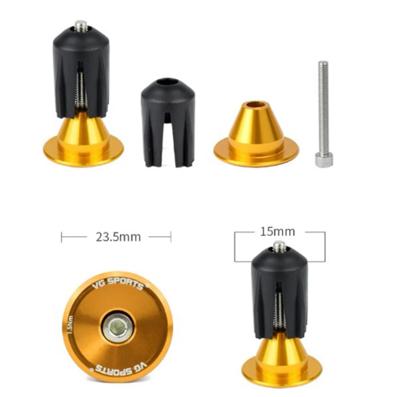 Description Picture 4 of itemRoad Bike Handlebar Grip Ends Cap Racing Cycling Handle Bar Plugs Road Bike Handlebar Grip End Cap Lock Bicycle Accessories