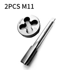 High Speed Steel 2pcs/set HSS M11 X 1mm Tap & M11 X 1.0mm Die Metric Thread Right Hand M934 Straight Tap And Die Pipe