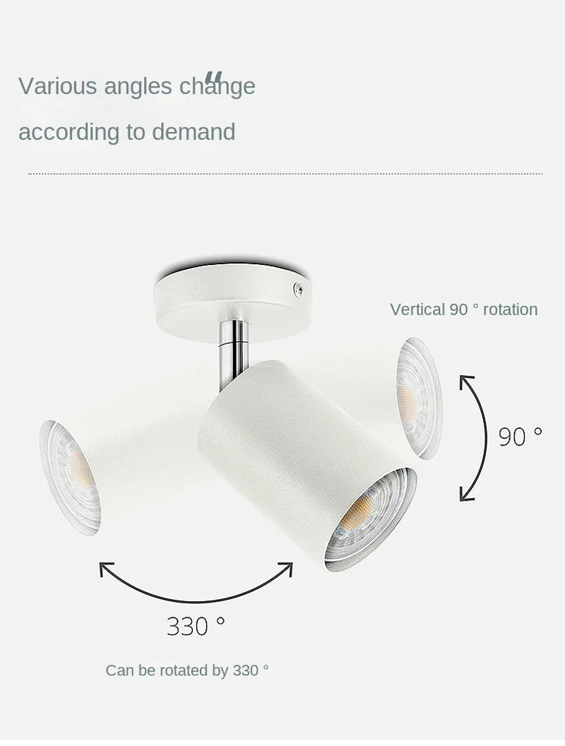Description Picture 6 of itemTrack Lights Spotlights Background Wall Spotlights Clothing Stores LED Stores Surface Mounted Household Rail Mounted Spotlights
