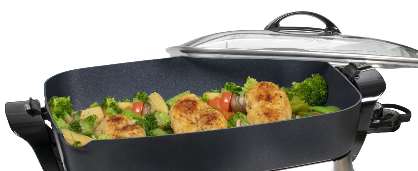 Description Picture 2 of item06857 16-inch Electric Foldaway Skillet, Black