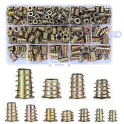 230 Threaded Nut Inserts, M4/M5/M6/M8/M10 Zinc Alloy Threaded Sockets, Hex Threaded Insert Nuts