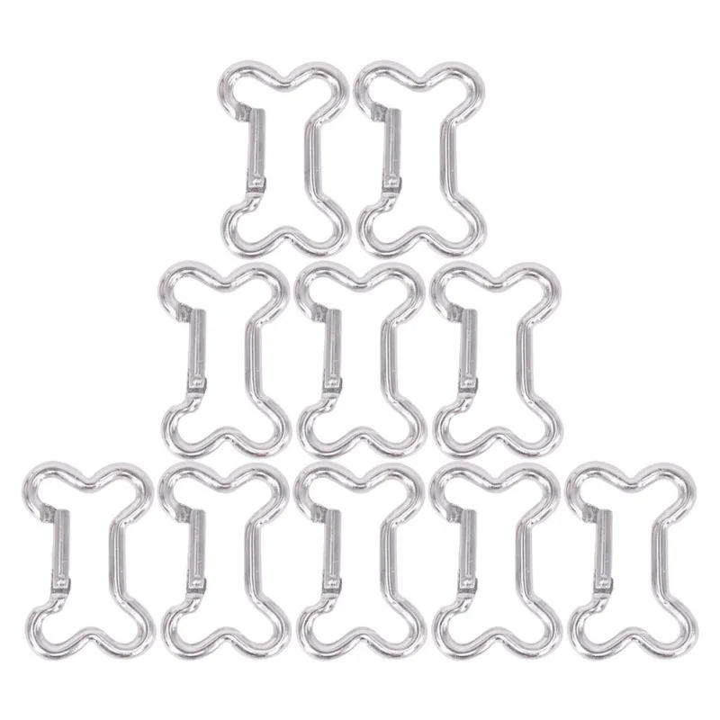 Description Picture 5 of item20 Pcs Heavy Duty Carabiner For Hiking Climbing Camping Keyring Outdoor Accessories Dog Bone Shape Snap Clip Lock Buckle
