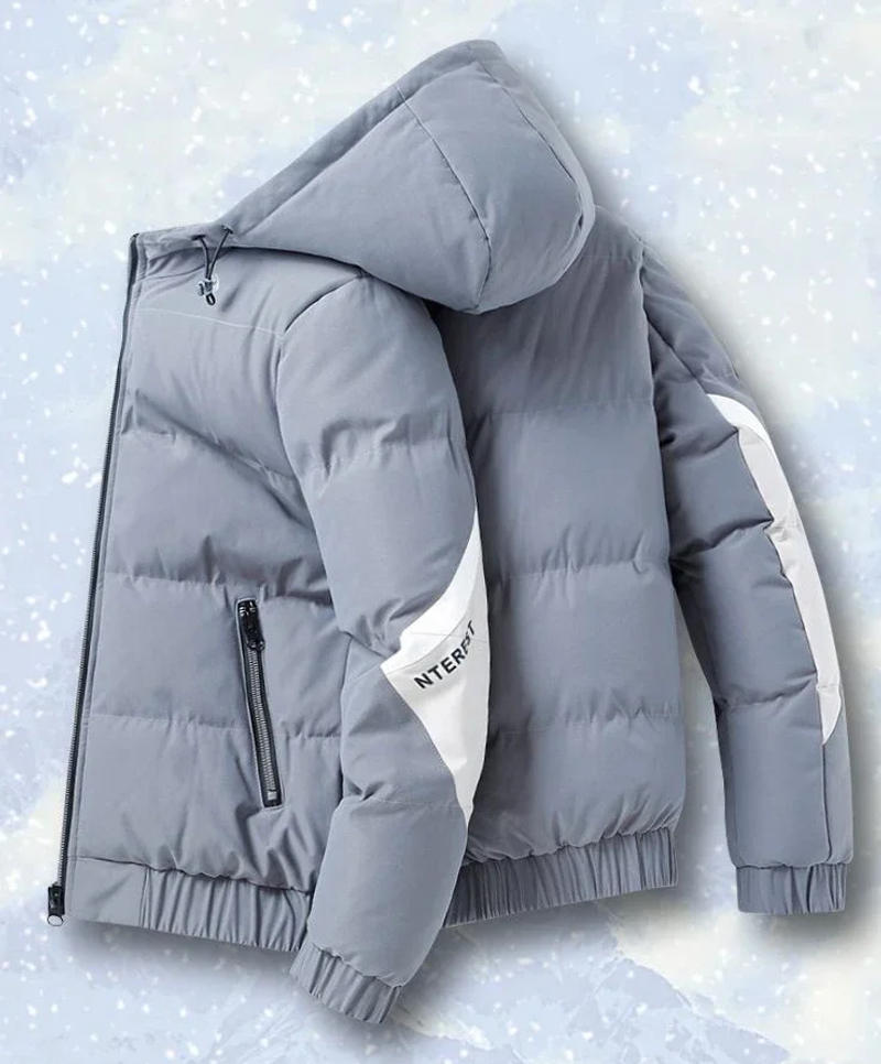 Description Picture 6 of itemMale Padded Coats Vintage Men's Down Jacket Hooded Padding Outerwear Parkas Korean 2023 Quilted Winter Harajuku Fashion Cold Y2k