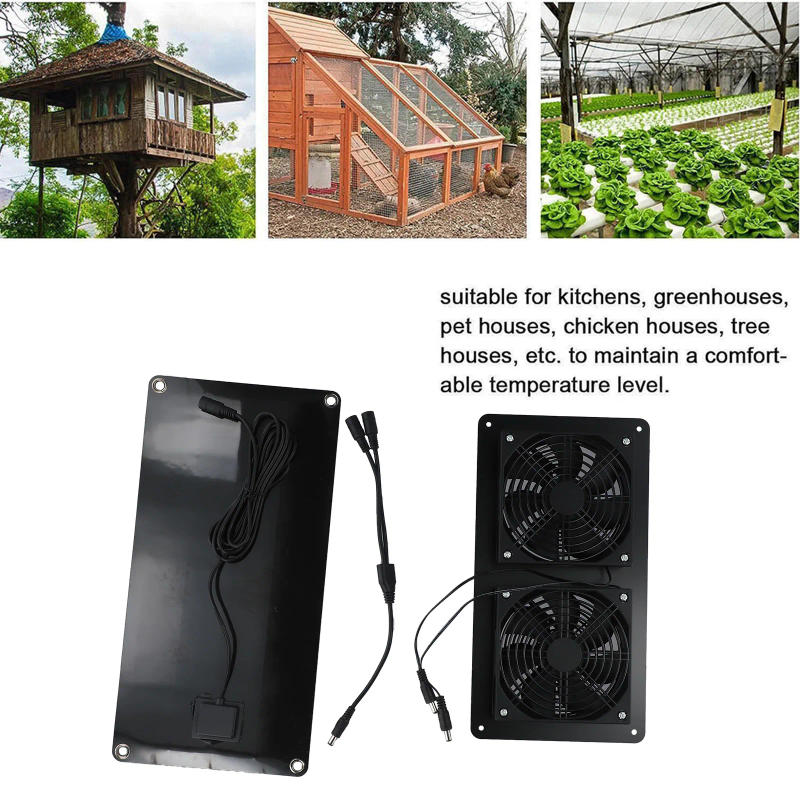 Description Picture 2 of itemWaterproof Solar Panel 30W 12V Exhaust Fan for Kitchens Maintain Comfortable Temperature Suitable for Various Settings