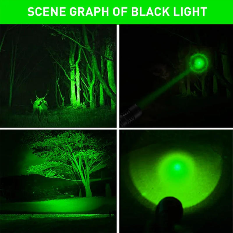 Description Picture 4 of item500 Yards Zoomable Flashlight Red/Green/White Hunting Torch 1 Mode High+Remote Pressure Switch+Rifle Scope Mount+18650+Charger