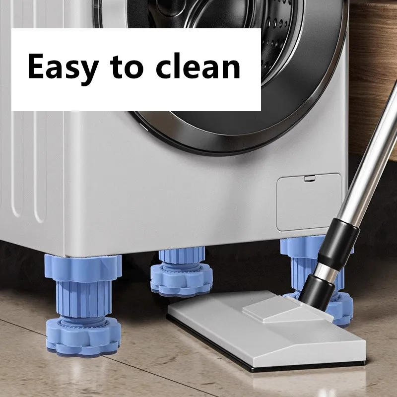 Description Picture 3 of item4Pcs Washing Machine Foot Pad Adjustable Height Slipstop Skid Raiser Mat Prevent Moving Furniture Foot Pad Dampers Stand