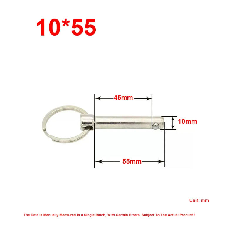 Description Picture 3 of itemSingle Steel Ball Quick Release Pin Ball Head Locking Safety Pin Shaft M6 M8