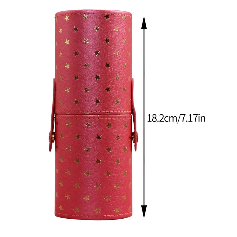 Description Picture 6 of itemHigh-end PU leather makeup brush bucket,large-capacity multi-brush storage bucket, portable travel,super practical makeup bucket