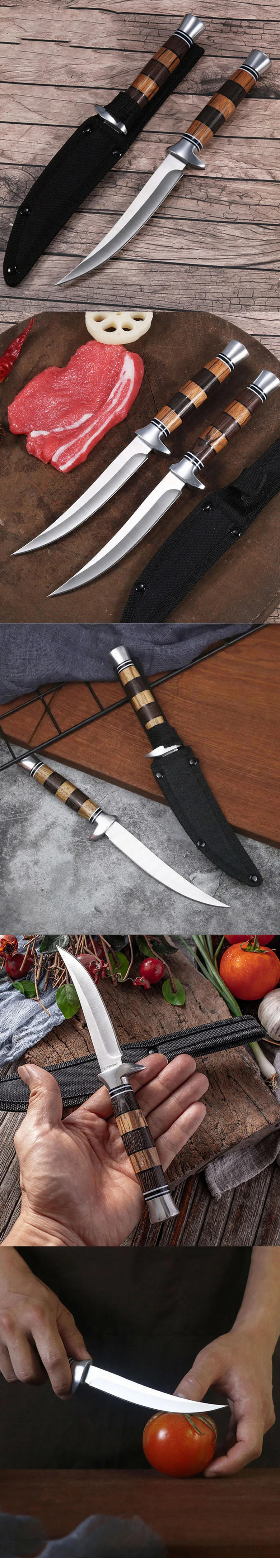 Description Picture 3 of itemSashime Knife Fish Filleting Knife Wood Handle High Stainless Steel Kitchen Knives Meat Cleaver Butcher Knife Chef Slicing Tools