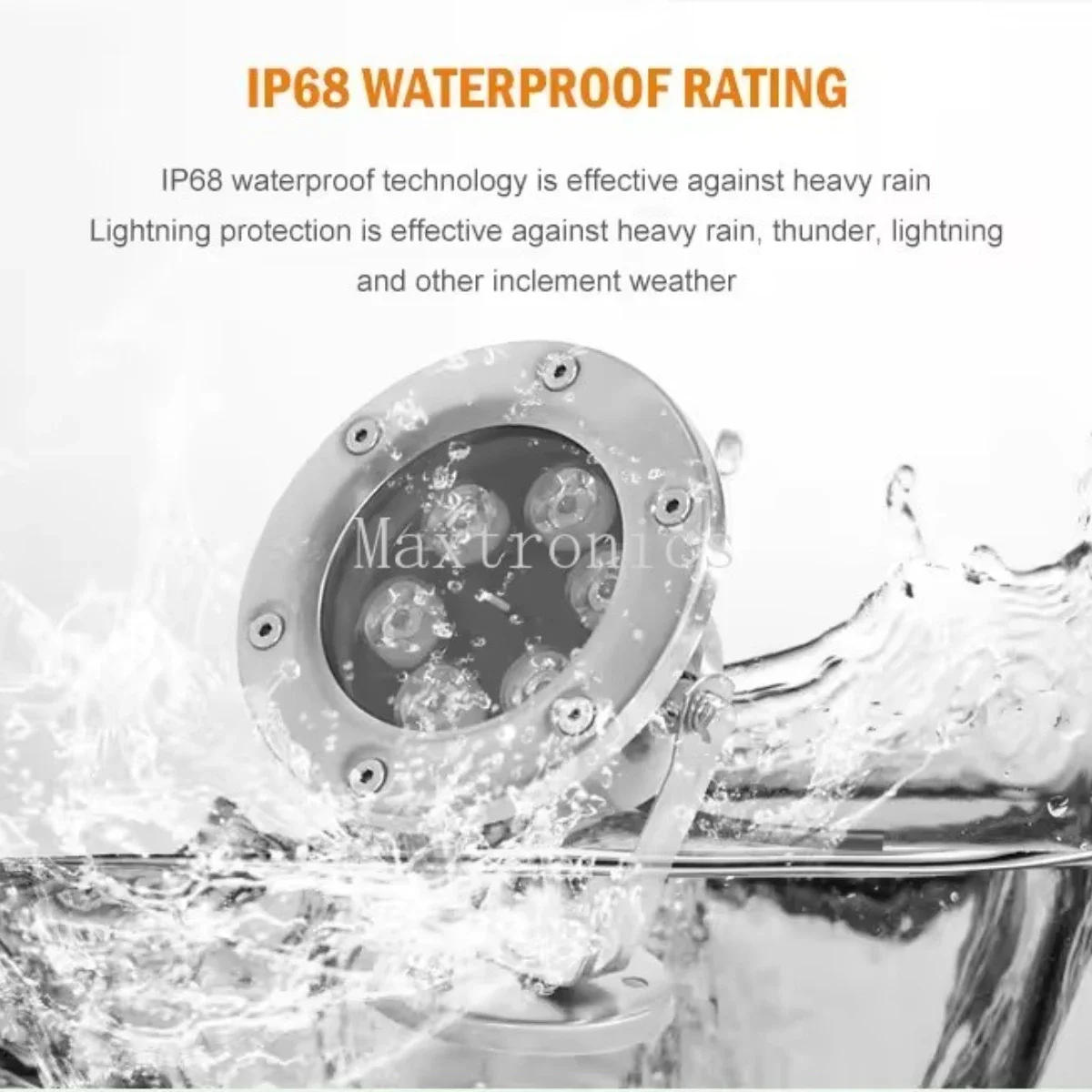 Description Picture 4 of itemAC24V RGB Fountain Light 6/9/12/15/18/24/36W Outdoor Garden Landscape Pool Spotlight LED Underwater Lamp With Remote Control