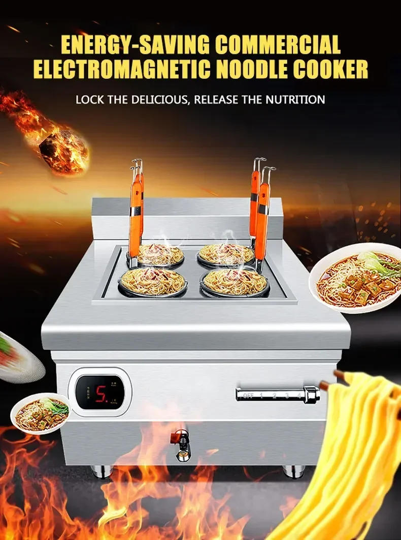 Description Picture 2 of itemCommercial Electromagnetic Frying Stove 6000W French Fries Chicken Chop Oden Fritters Noodle Machine Cooking Appliances