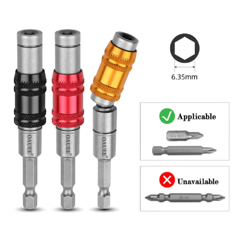 Description Picture 4 of item1/4 "Hex Screwdriver Bit Drill Magnetic Bit Holder Extension Rod Hand Tools Quick Change Holder Drive Guide Bits for Screwdriver
