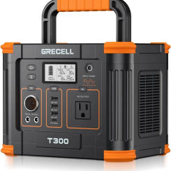 Portable Power Station 300W (Peak 600W) 288Wh Solar Generator with 60W USB-C PD Output 110V Pure Sine Wave AC Outlet Backup