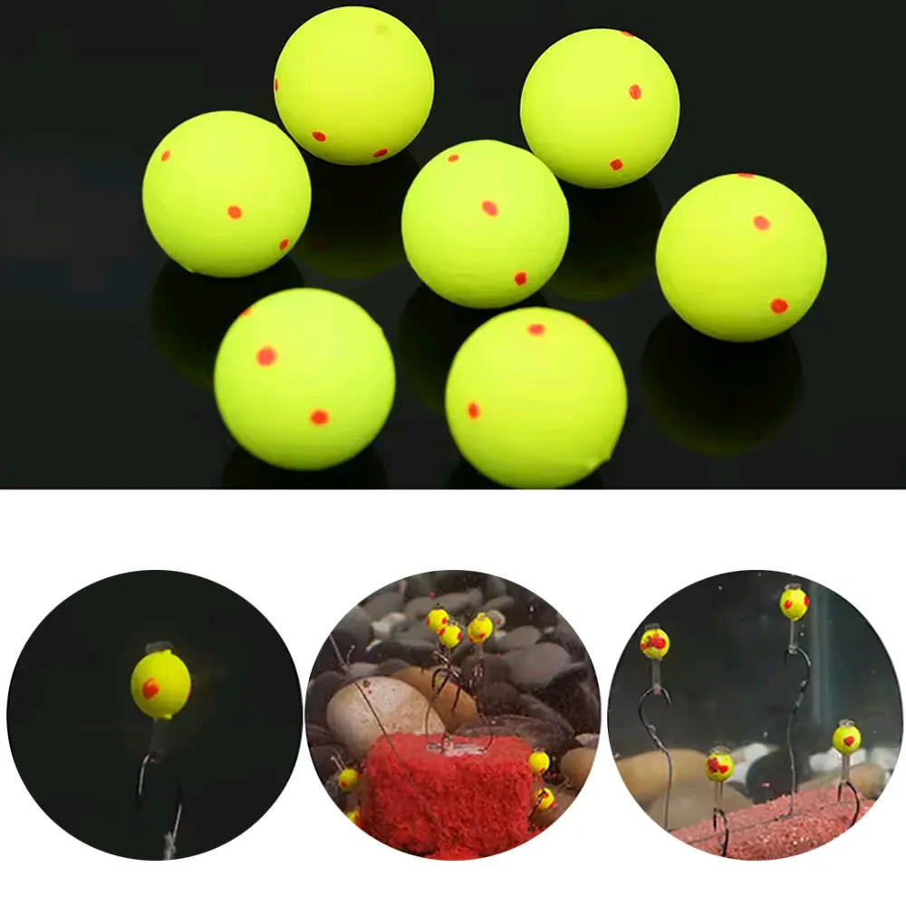 Description Picture 3 of item20pcs Fishing 6/8/10/12mm Anti Hanging Bottom Bait Beads Double Color Artificial Foam Floating Ball Lure Buoyancy Beans Tackle
