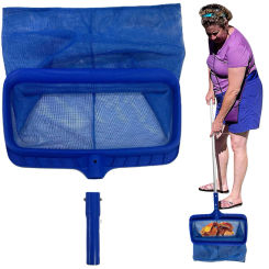 Swimming Pool Cleaning Net Professional Leaf Rake Deep Bag Large Capacity Thickened Frame Pool Leaf Skimmer Net Pool Clean Tool