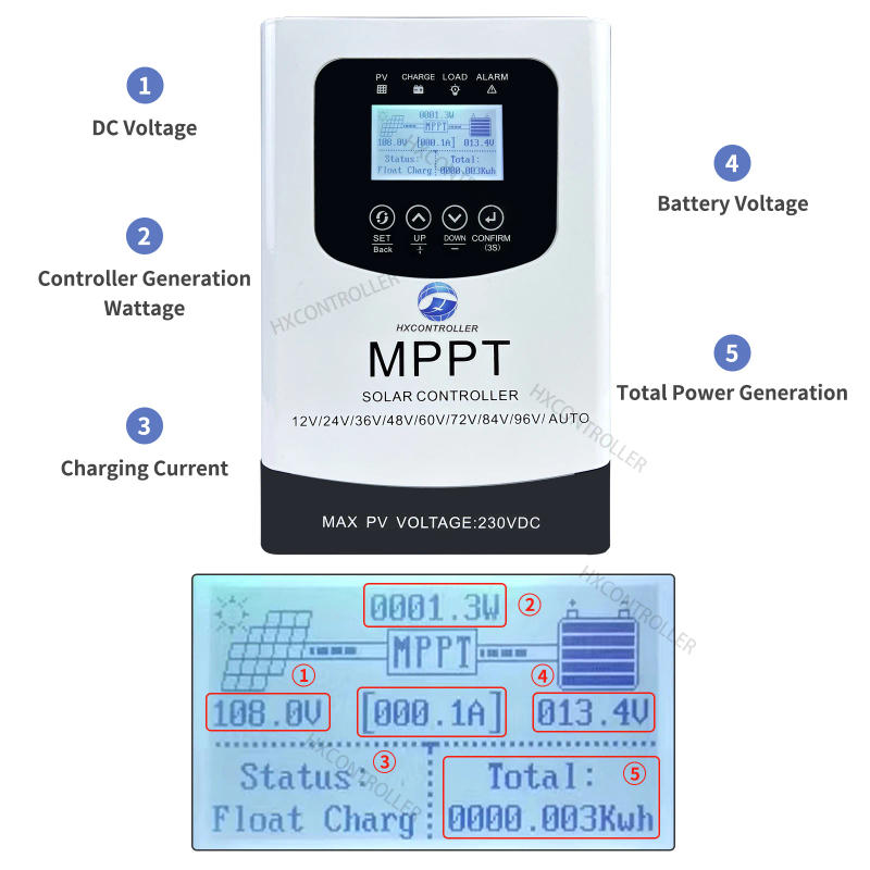 Description Picture 5 of itemBrazil Stock MPPT 100A 230VDC Solar Panel Charge Controller 60A 80A PV Regulator RS485 WIFI Monnitor For 12V to 96V Home System